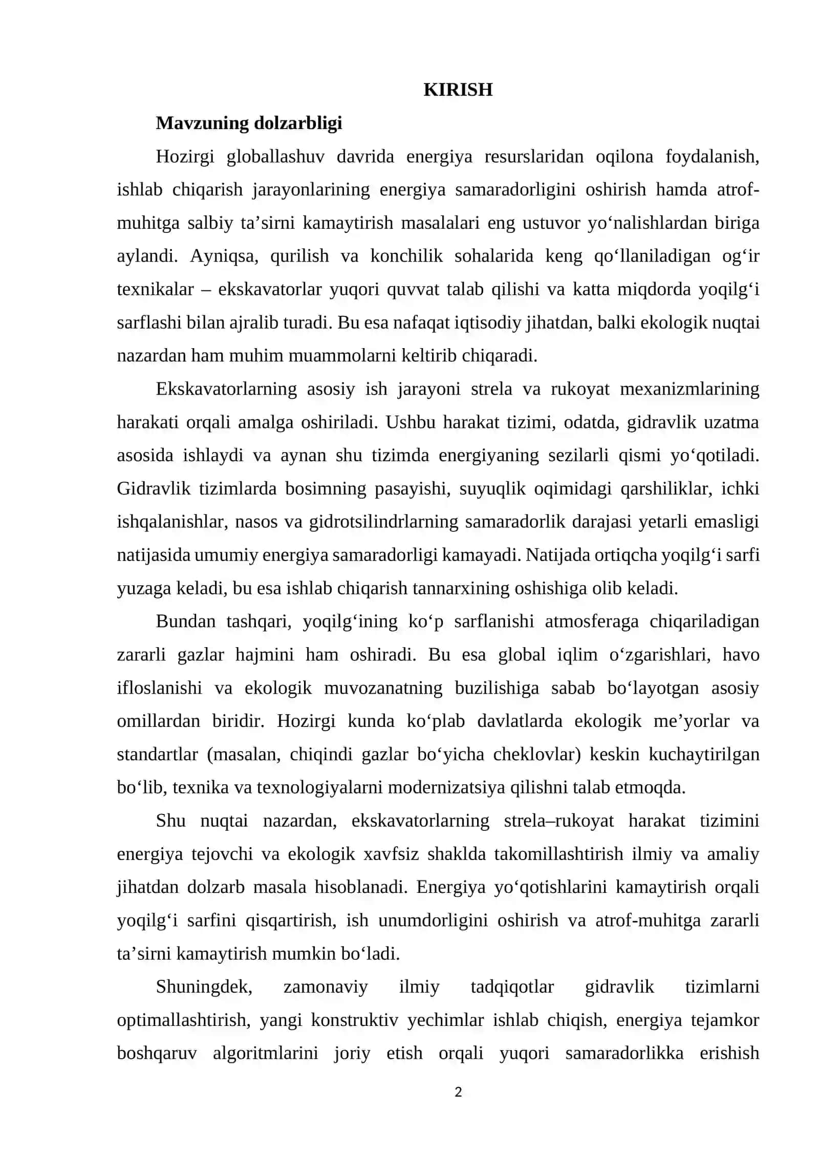 EKOLOGIK XAVFSIZ ENERGIYA TEJOVCHI STRELA–RUKOYAT HARAKAT TIZIMINI TAKOMILLASHTIRISH 2