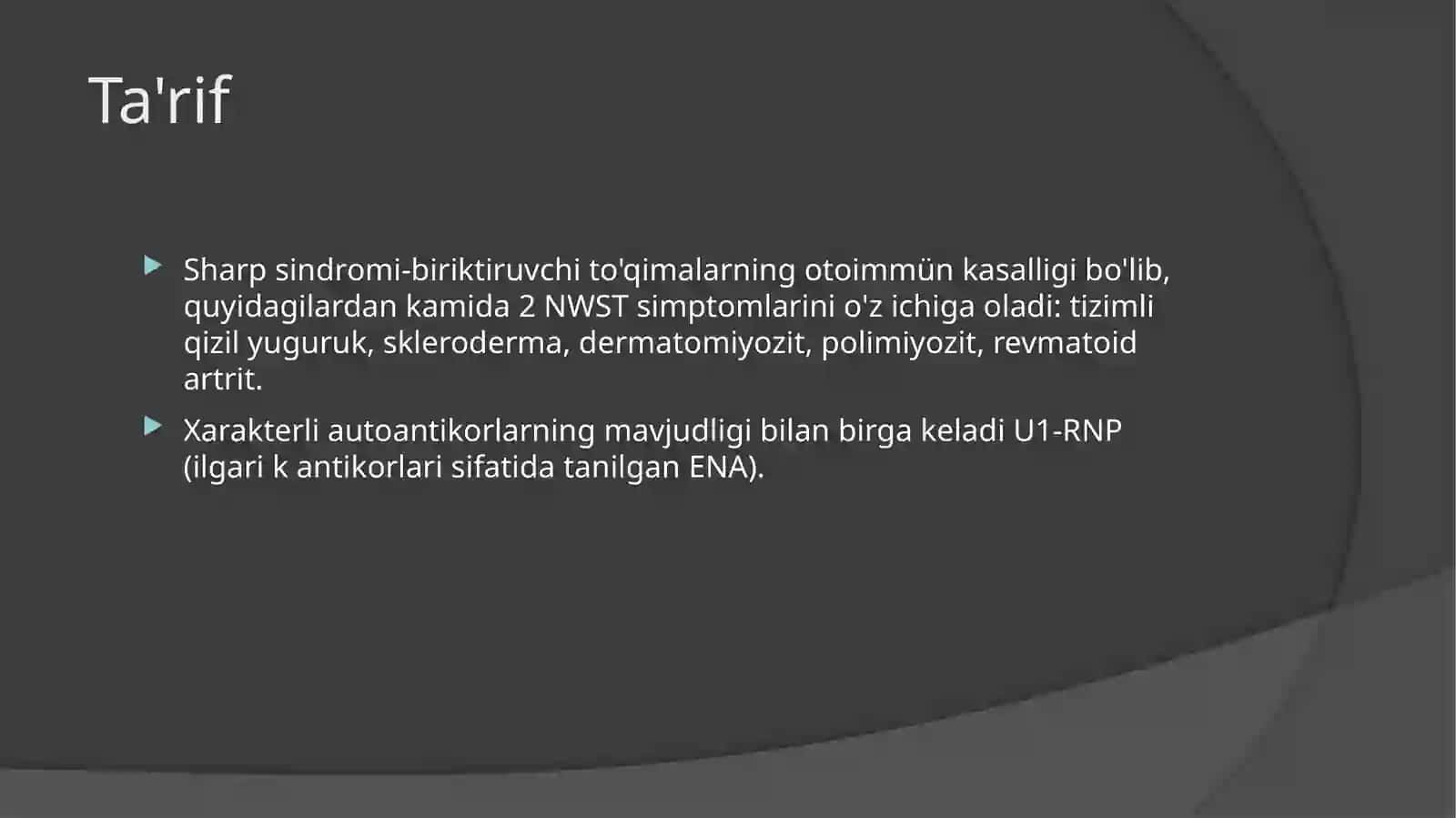 Sharp Sindromi 2