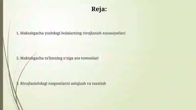 Maktabgacha yoshdagi bolalarni rivojlanishi va ta'lim-tarbiyasining o'ziga xosligi 2