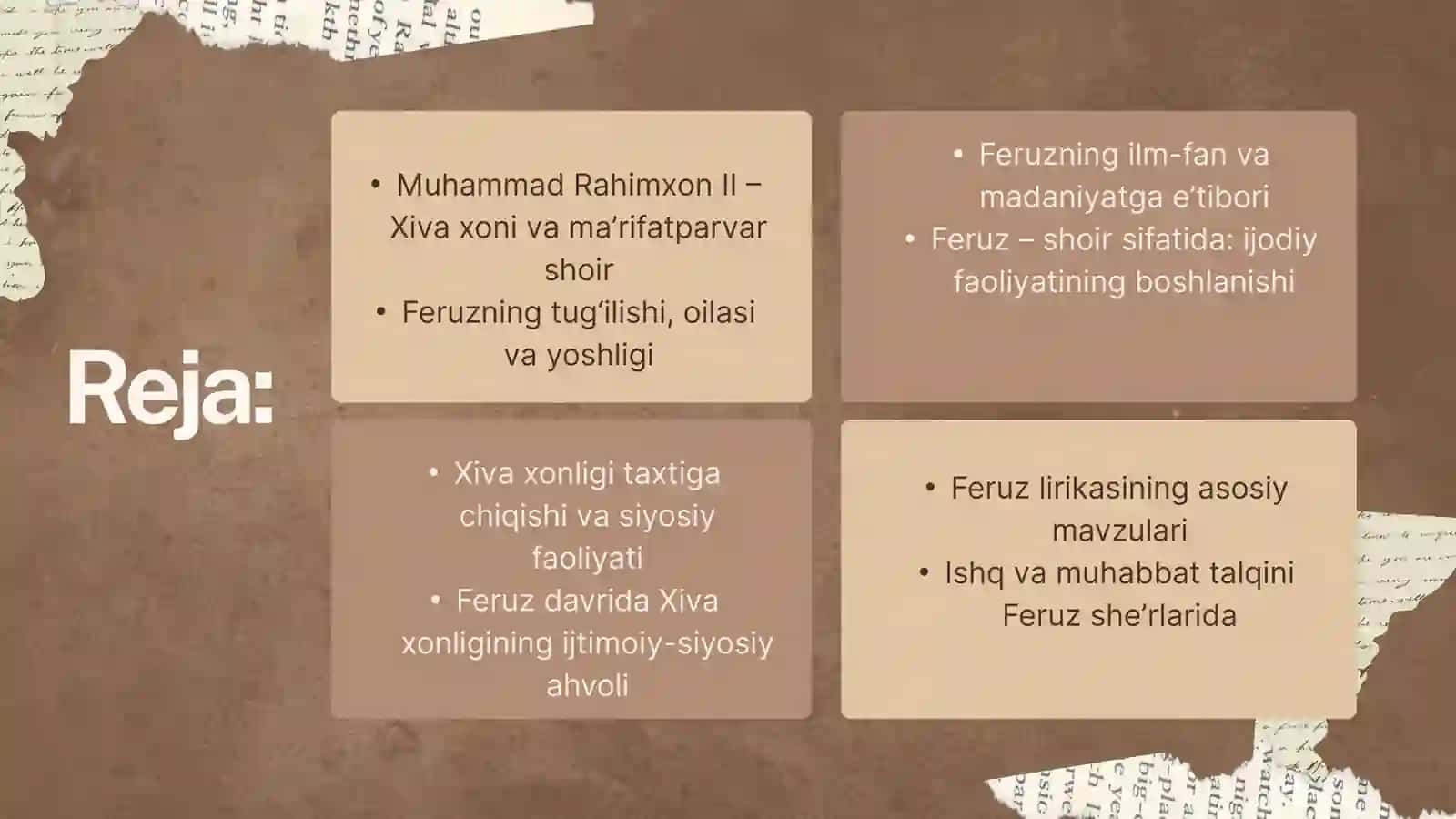 MUHAMMAD RAHIMXON II FERUZ HAYOTI VA IJODI 2