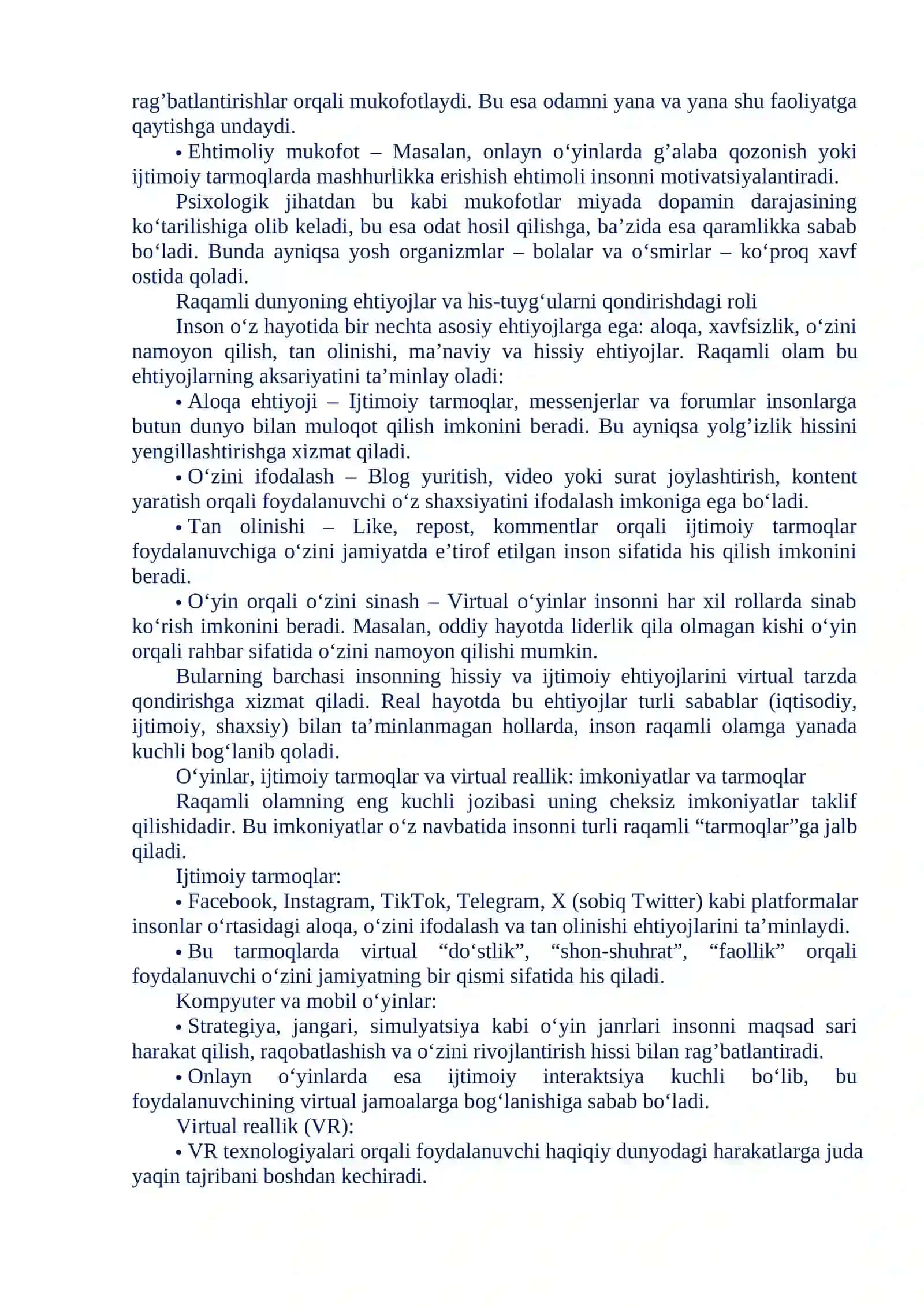 VIRTUAL OLAMNING JOZIBADORLIGIGA QARAMLIK VA UNING OQIBATLARI 2