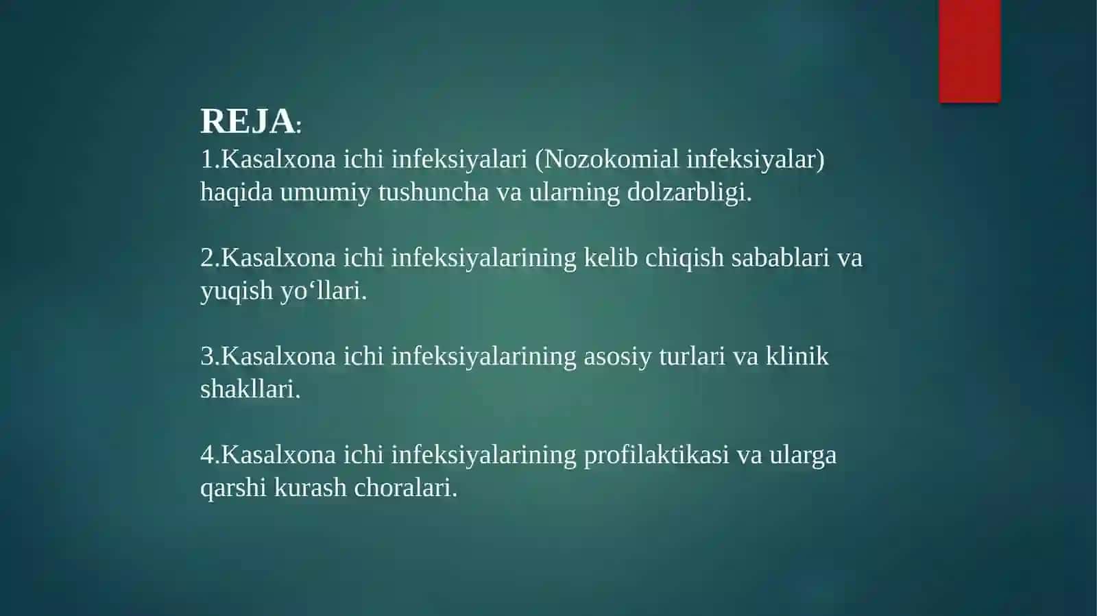 Kasalxona ichki infeksiyalari haqida tushuncha 2