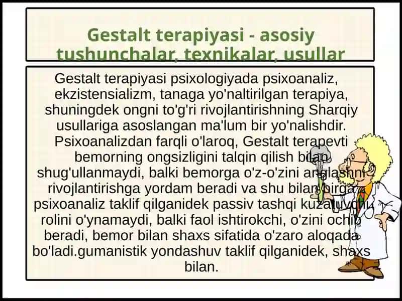GESTALT TERAPIYA METODLARI 2