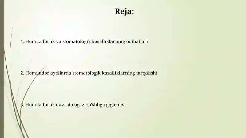 Homiladorlik va stomatologik kasalliklar 2
