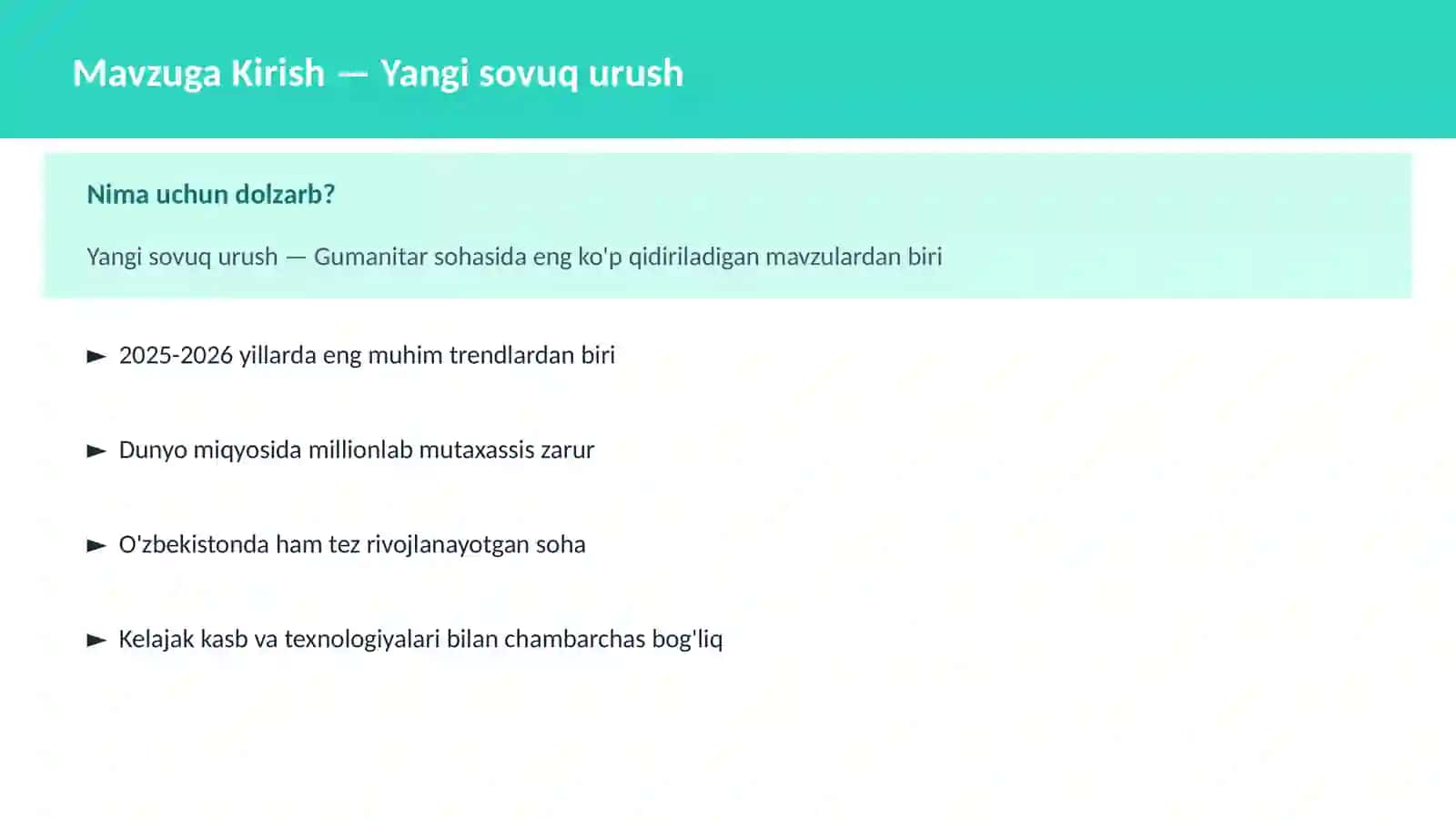 Yangi sovuq urush 2