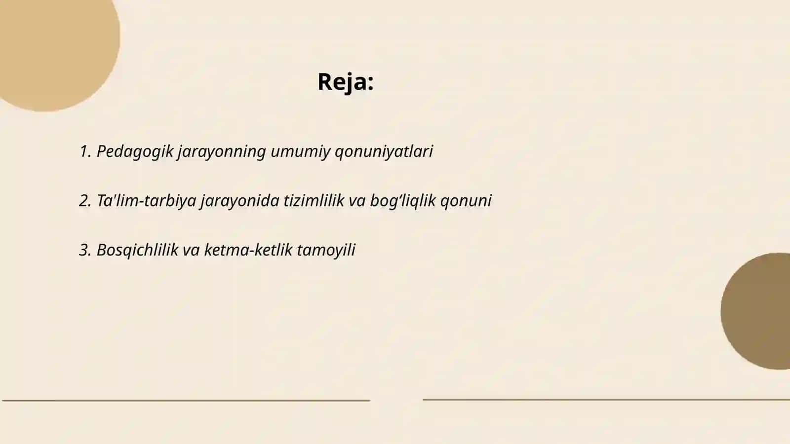 Pedagogik jarayon qonuniyatlari va tamoyillari 2