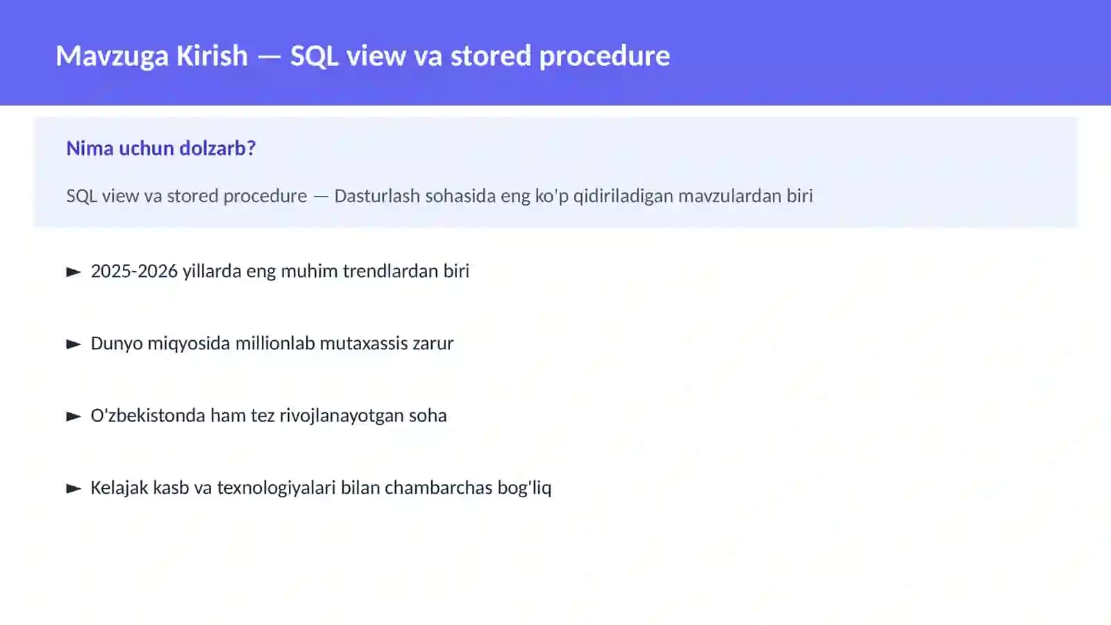 SQL view va stored procedure 2