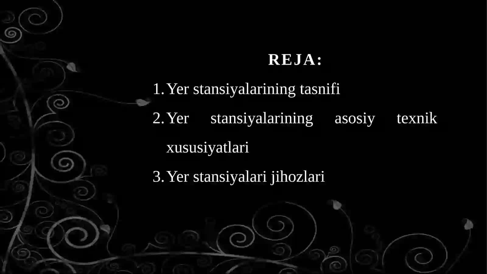 Yer stansiyalarining tasnifi. Yer stansiyalari jihozlari. 2