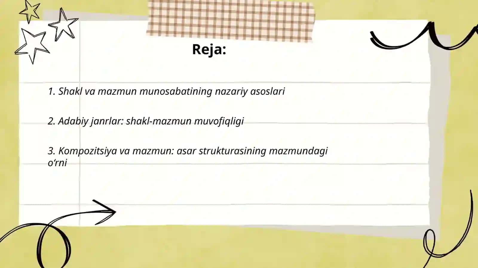 Adabiy asarda shakl va mazmun munosabati 2