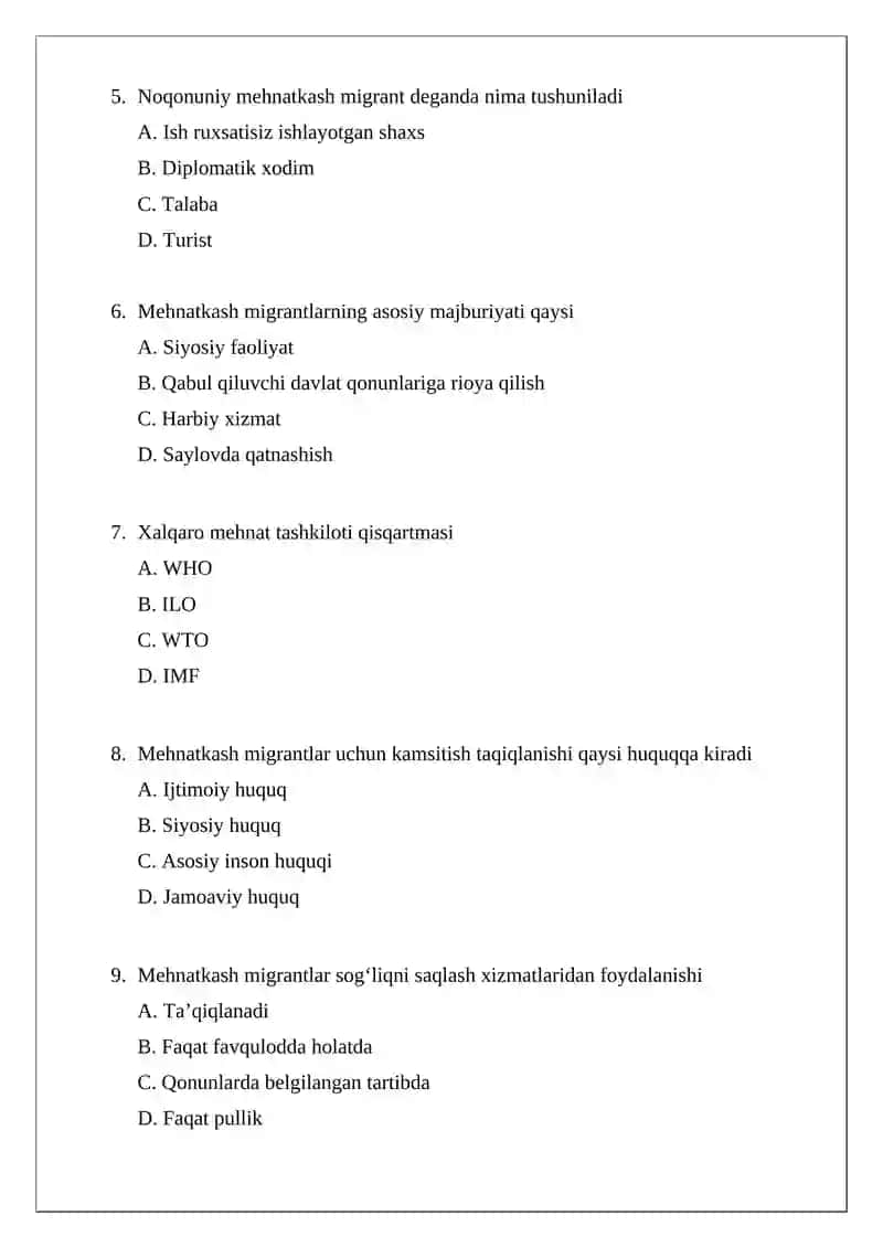 Mehnatkash migrantlarning huquqiy maqomi 2