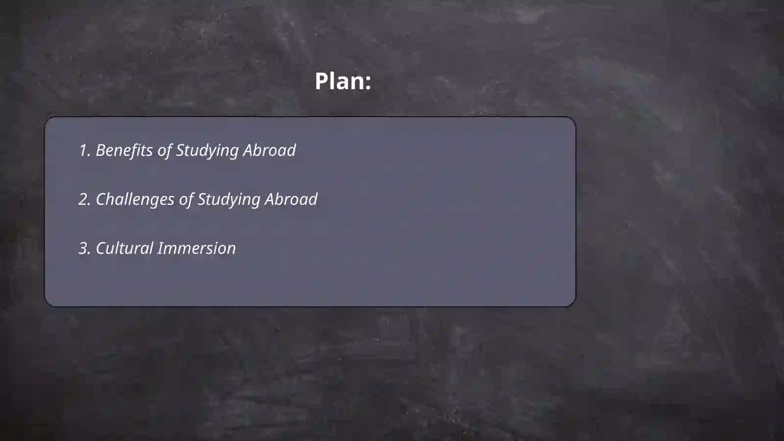 Studying abroad 2