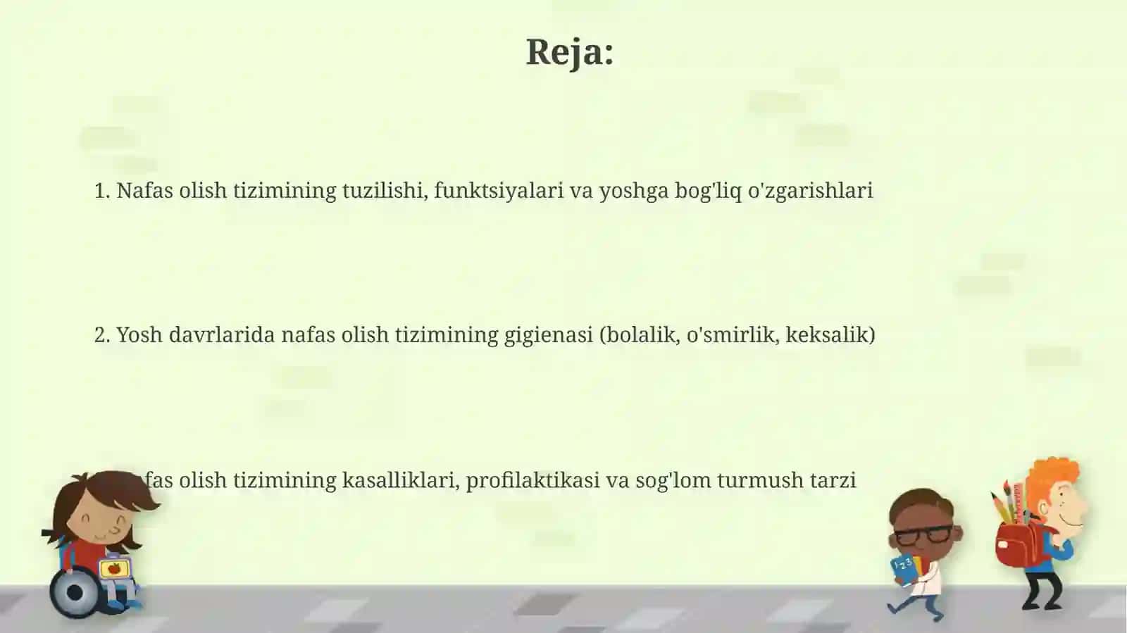 Nafas tizimining yosh xususiyati va gigiyenasi 2