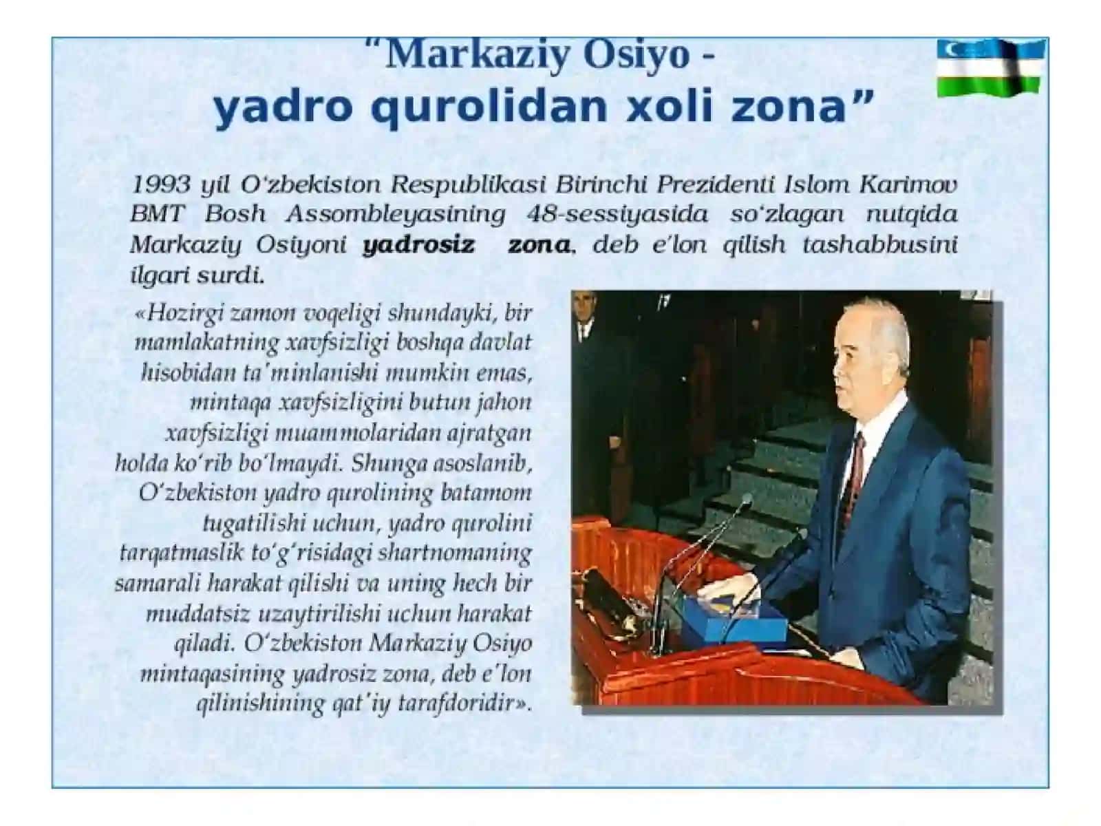 Markaziy Osiyo yadro qurolidan holi zona 2