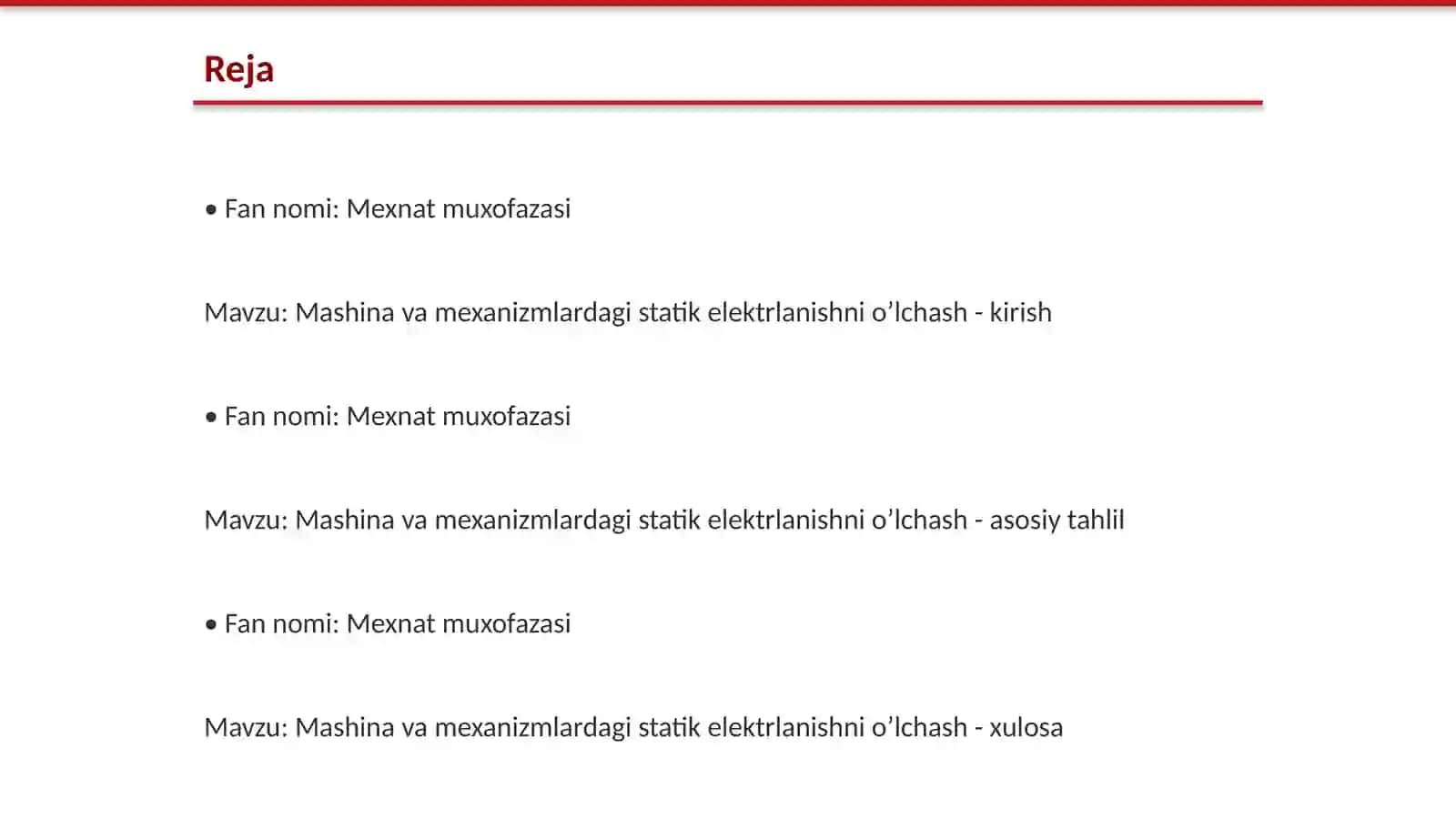 Mashina va mexanizmlardagi statik elektrlanishni o’lchash 2
