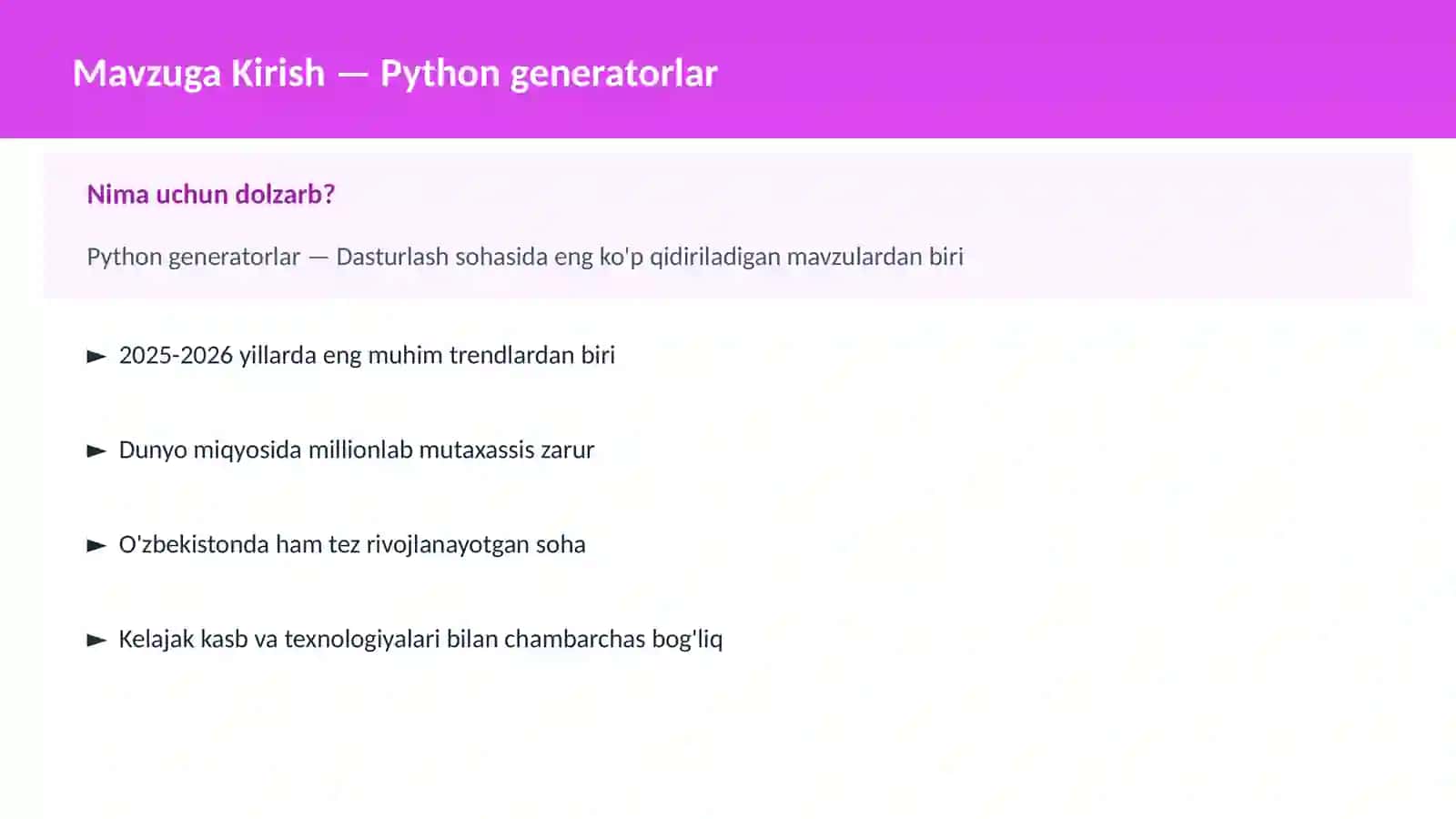 PYTHON DASTURLASH 2