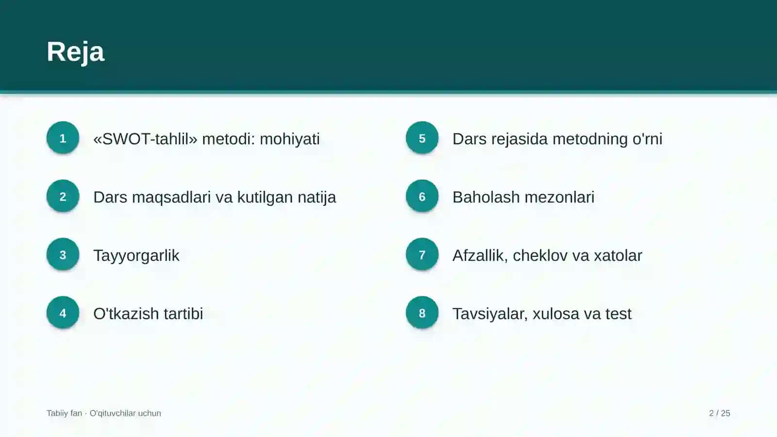 tabiiy fan darslarida swot tahlil metodidan foydalanish 7589 2