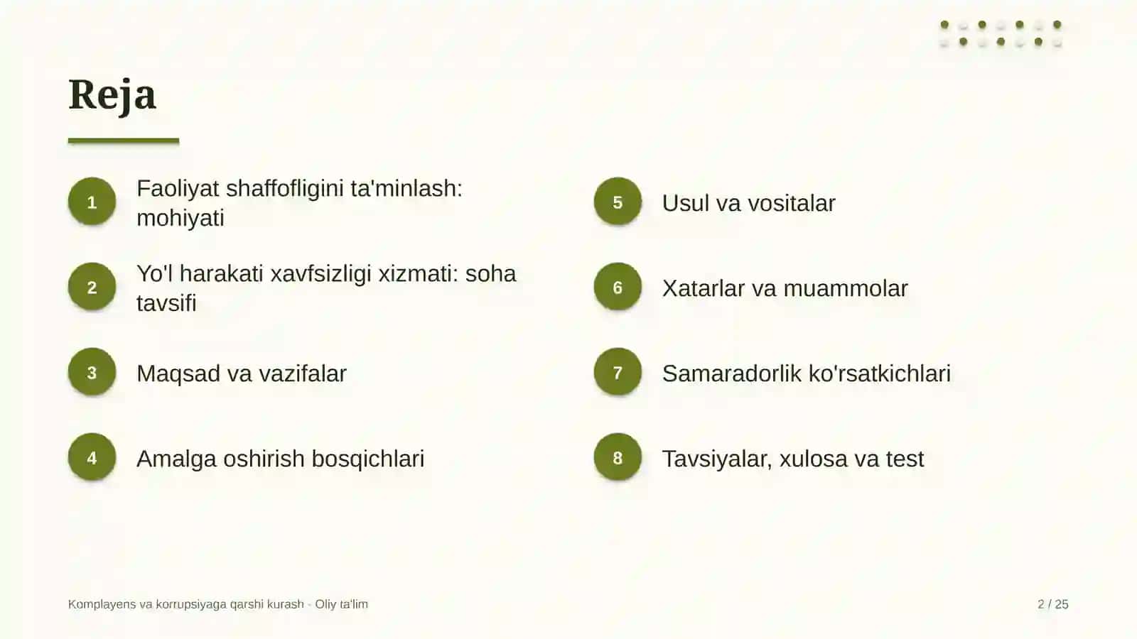 yo'l harakati xavfsizligi xizmatida faoliyat shaffofligini ta'minlash 9044 2