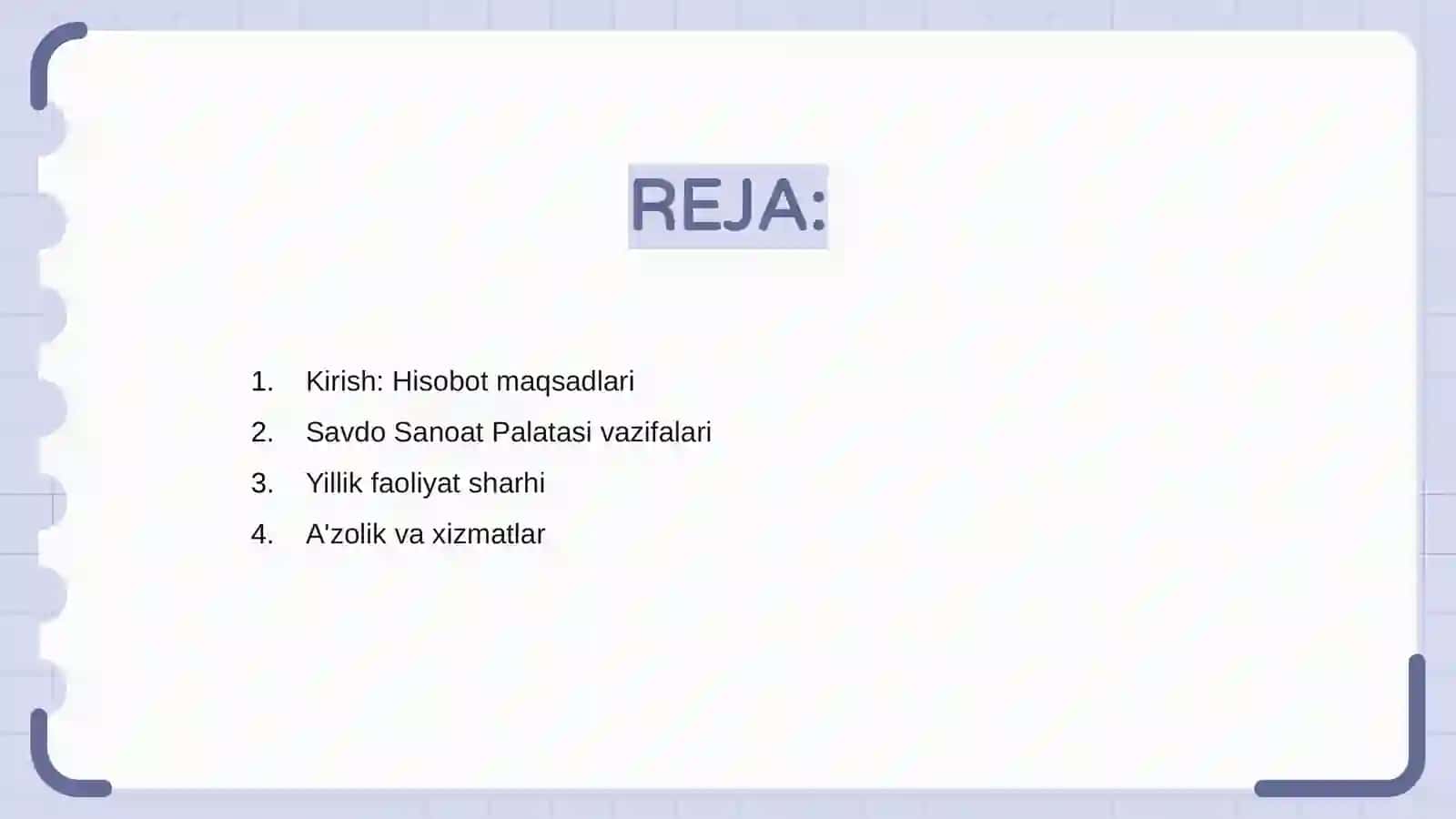 Hisobot Savdo sanoat palatasi 2