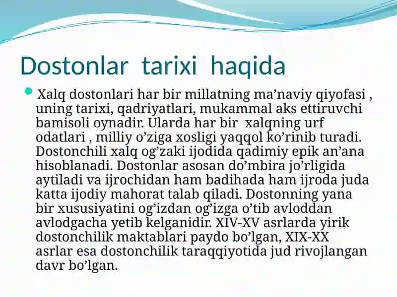 «Kuntug`mish»dostoni 2