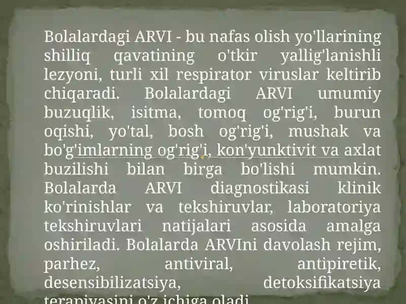 BOLALARDA O'TKIR RESPIRATOR KASALLIKLAR 2