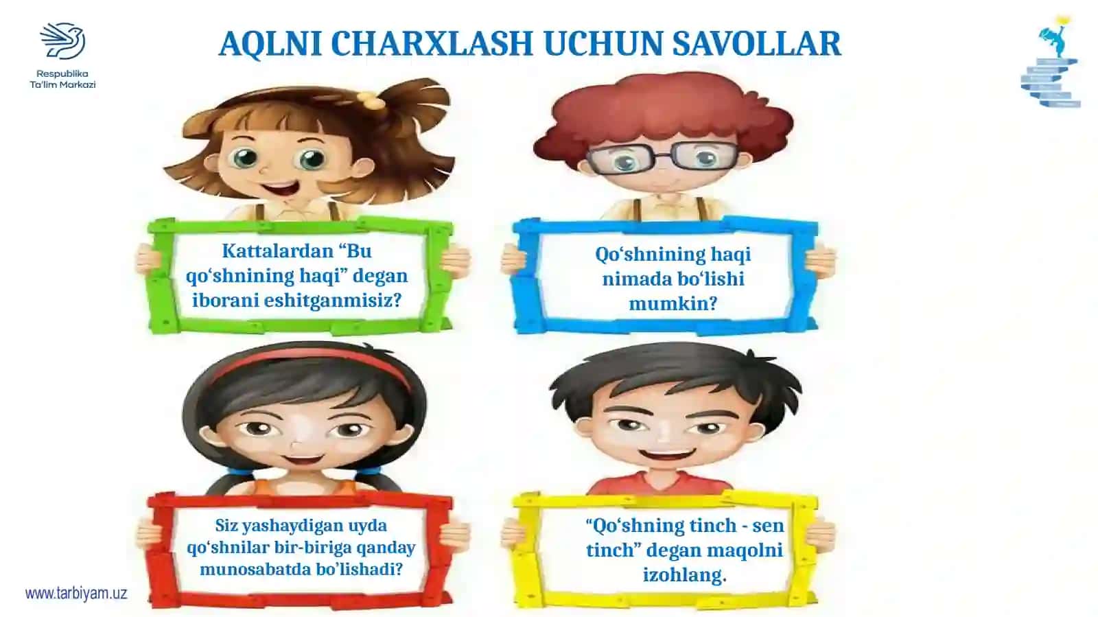 AQLNI CHARXLASH UCHUN SAVOLLAR 2