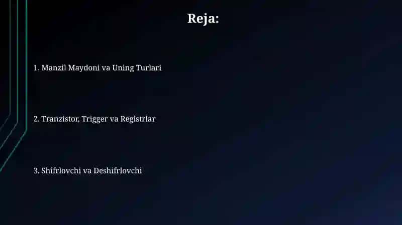 Manzil Maydoni va Uning Turlari 2