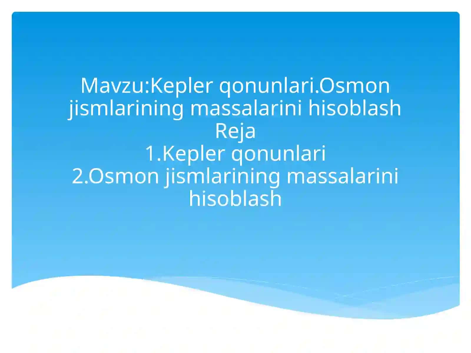Keplerqonunlari 2