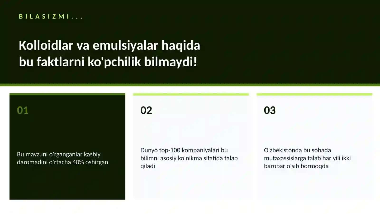 Kolloidlar va emulsiyalar 2