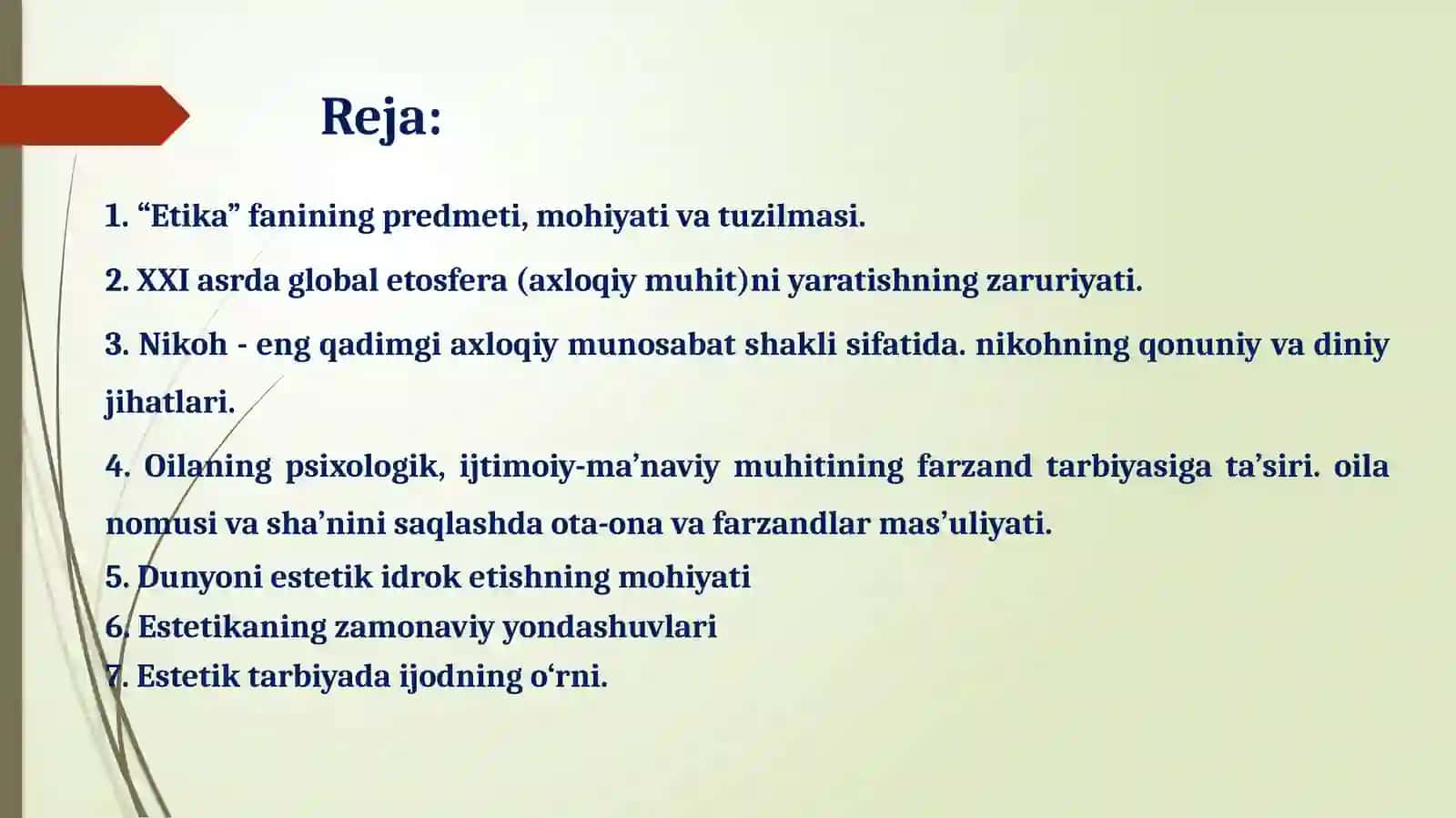 AHLOQIY QADRIYATLAR(ETIKA)VA (ESTETIKA) FALSAFASI 2