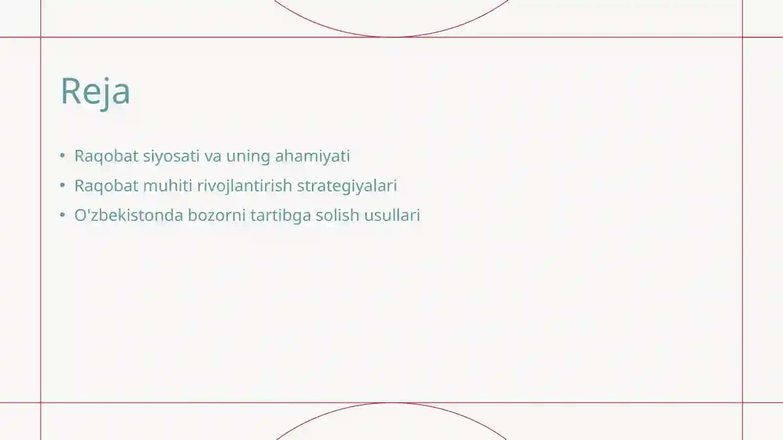 Raqobat siyosati va mamlakatda raqobat muxitini shakllantrish yoʻllari 2