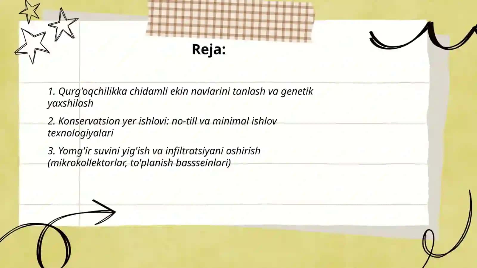 Sug'orilmaydigan yerlarda dala ekinlarni yetishtirishning innovatsion usullari 2