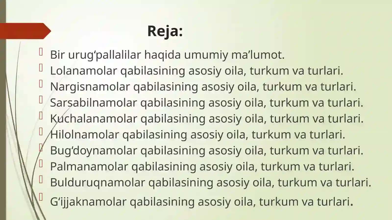 Bir urug‘pallali o‘simliklar sinfi 2