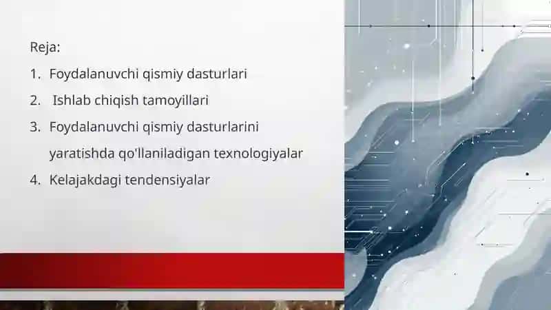 foydalanuvchi qismiy dasturlari 2