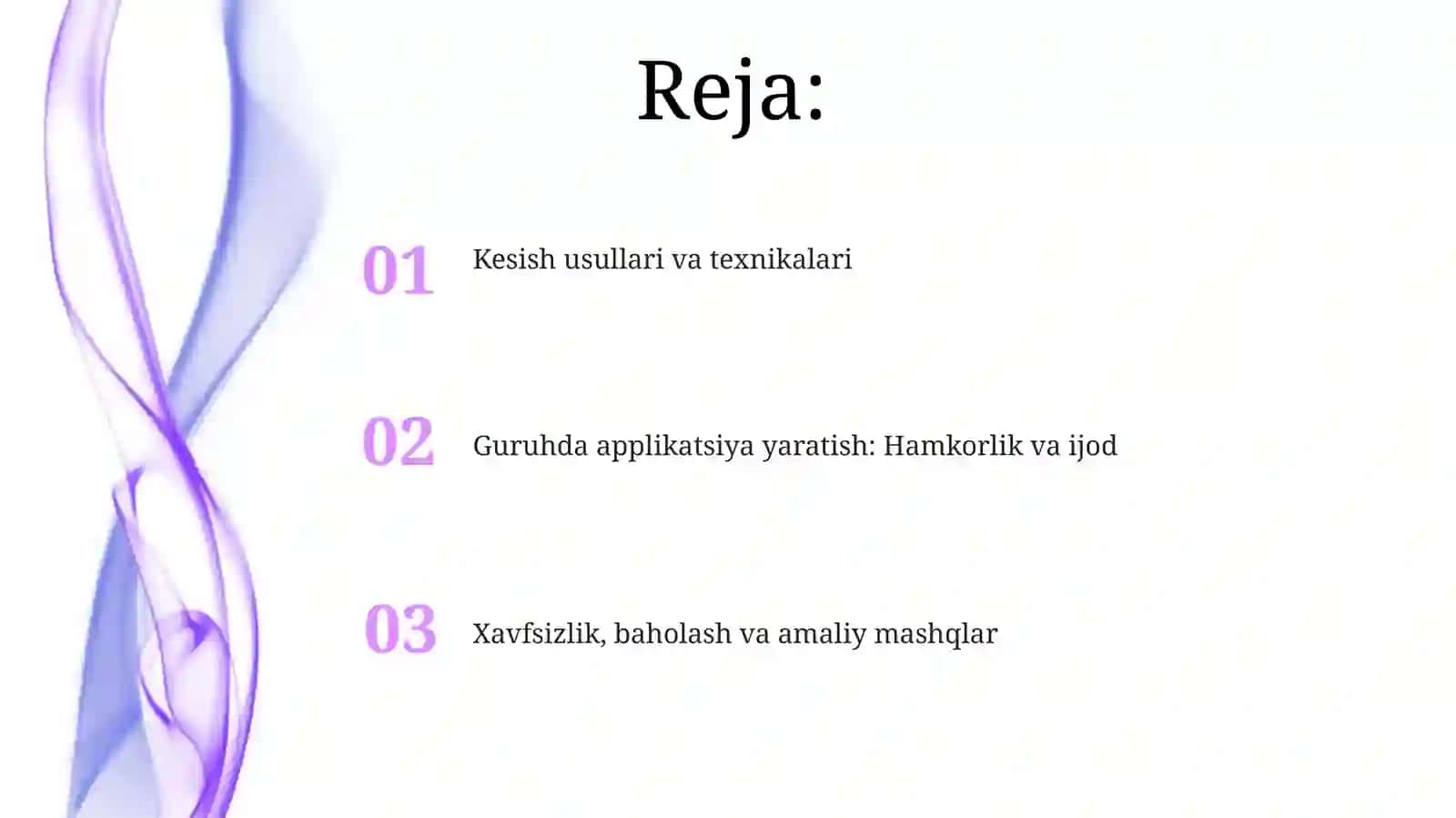 Applikatsiyada qirqishni har xil usullarini bajarish(kichik guruhda) 2
