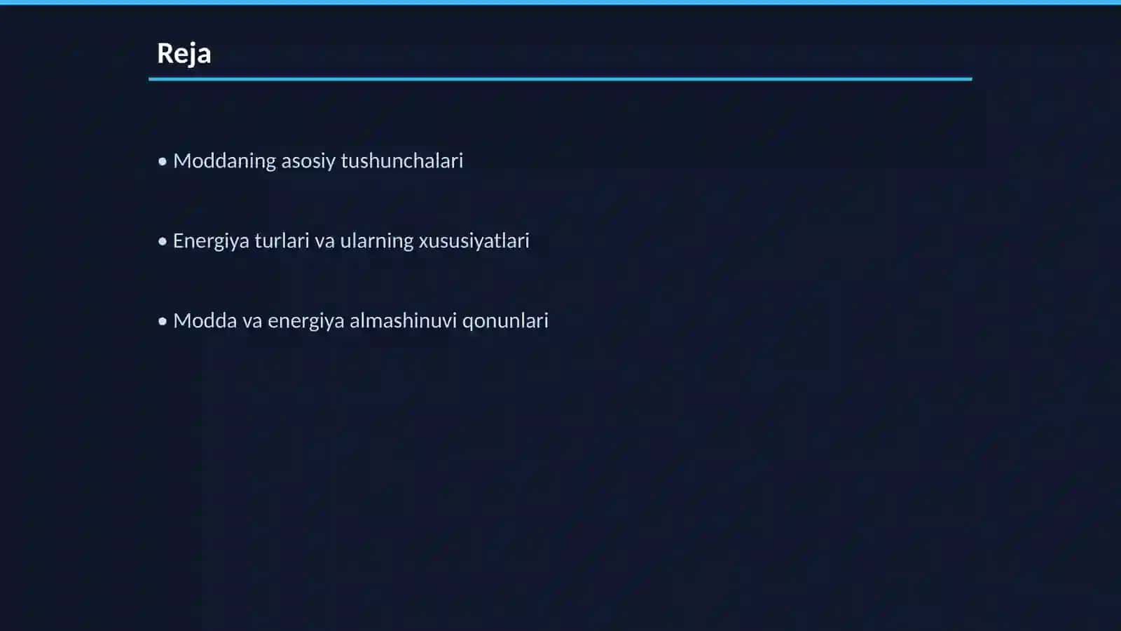 Modda va energiya almashinuvi 2
