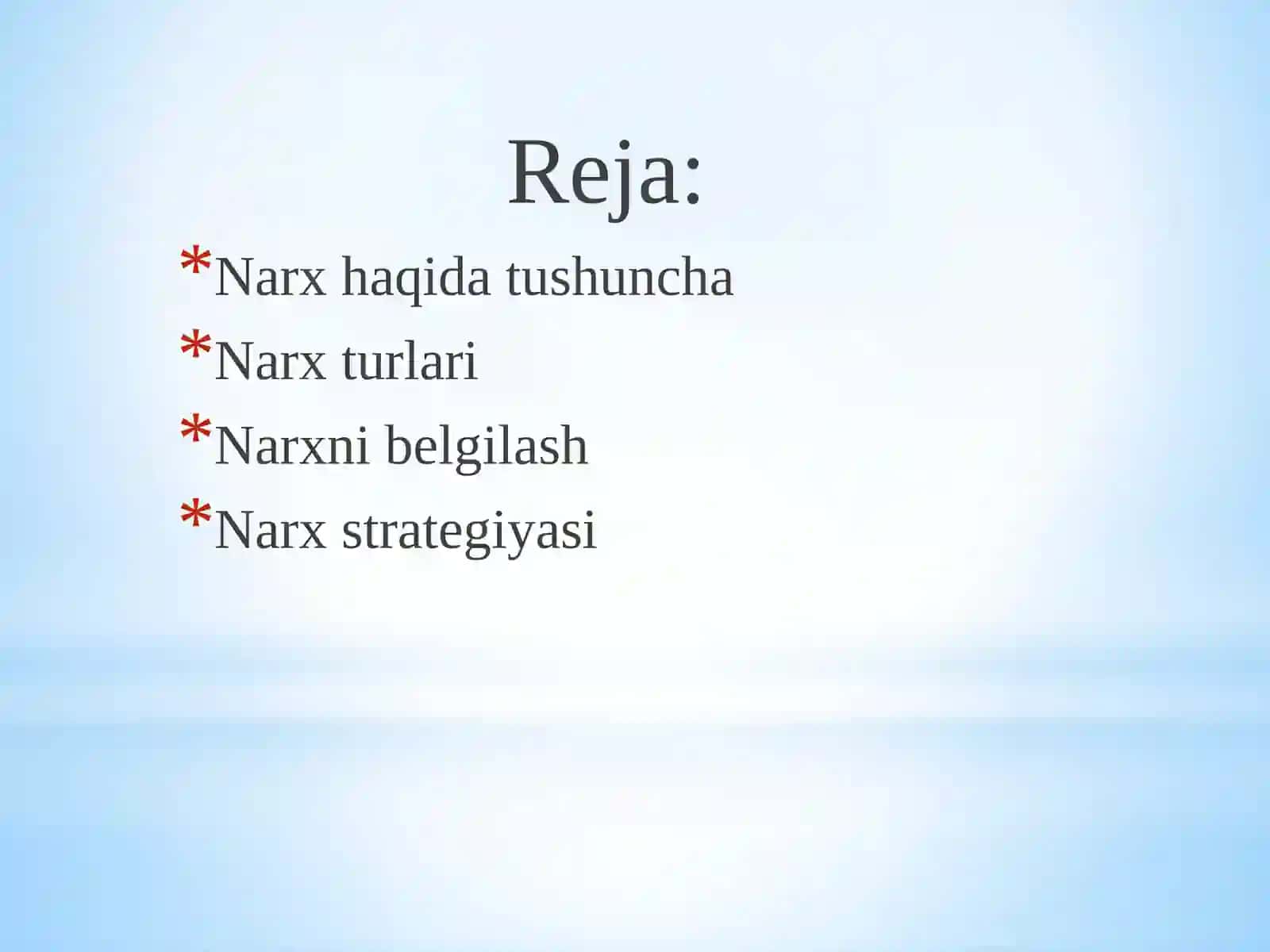 Narx mexanizimi 2