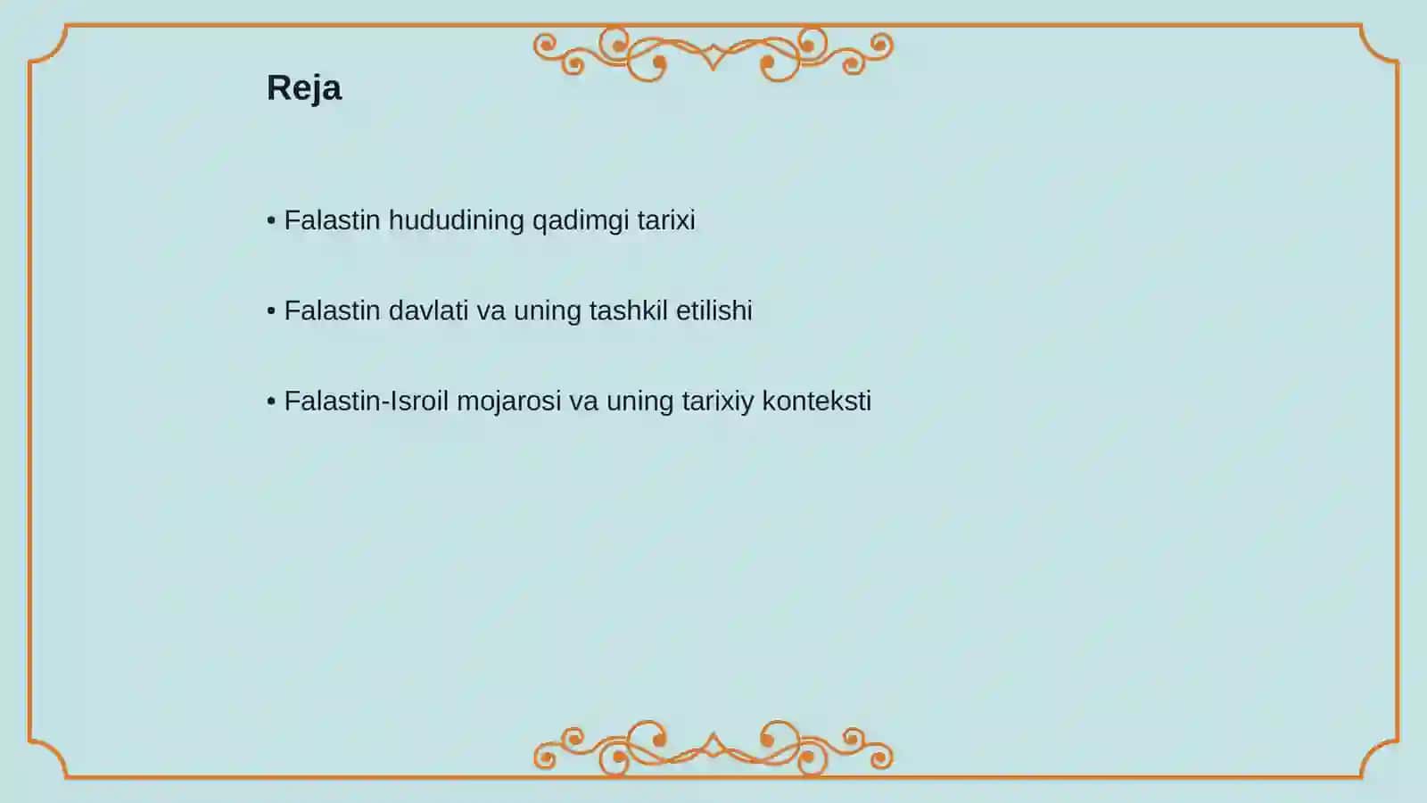 Falastin davlatining tarixi va bugungi siyosiy ahvoli 2