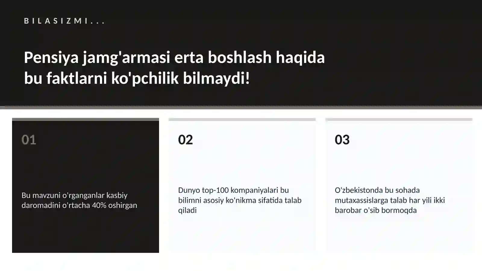 Pensiya jamg'armasi erta boshlash 2