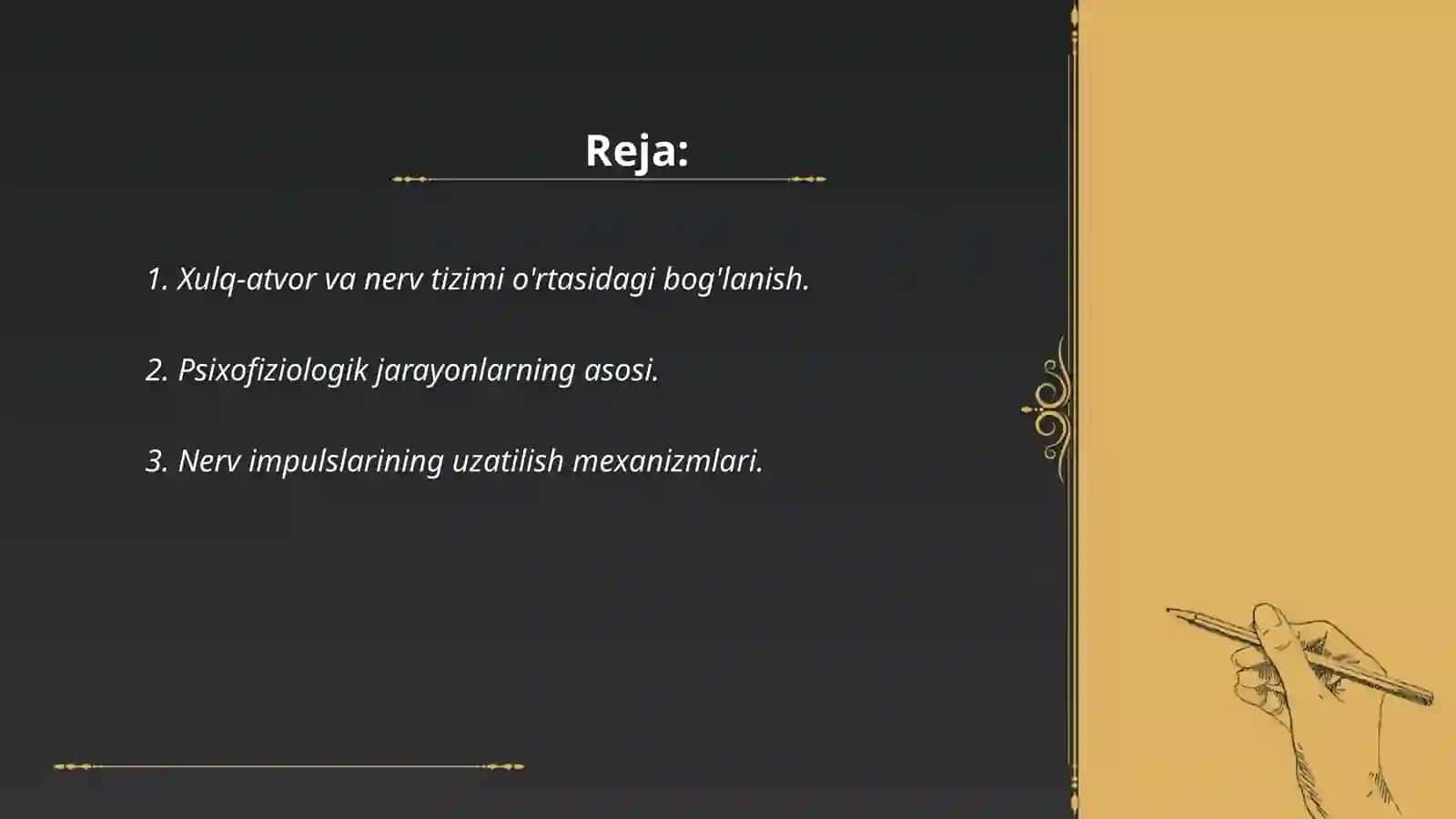 Xulq-atvorning psixofiziologik asosi 2