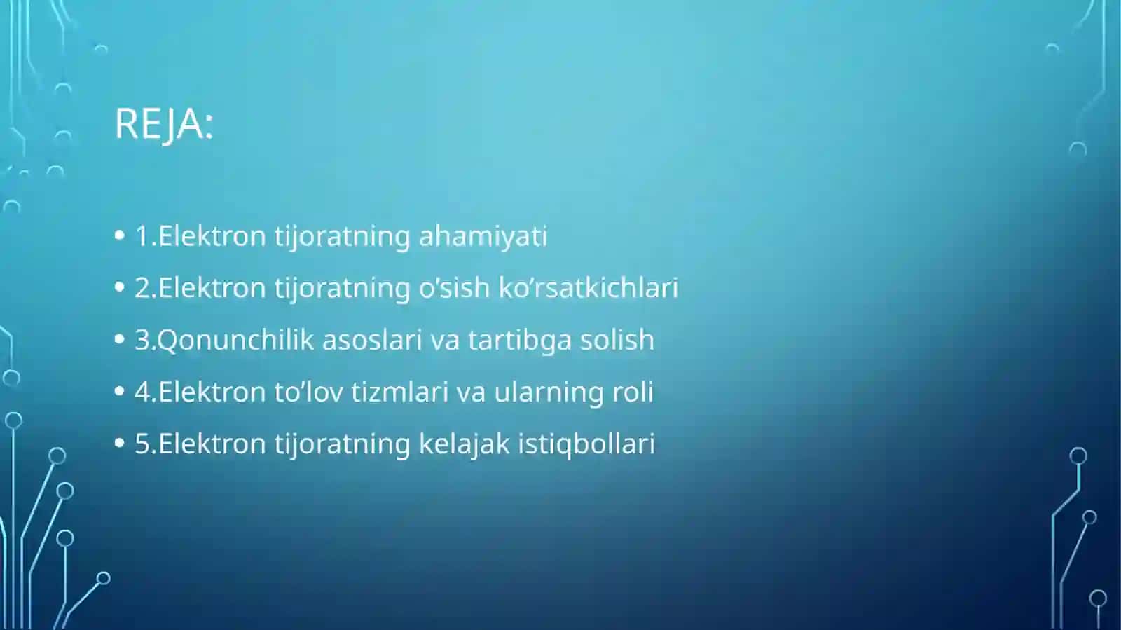 O’zbekistonda elektron tijoratning rivojlanish holati 2