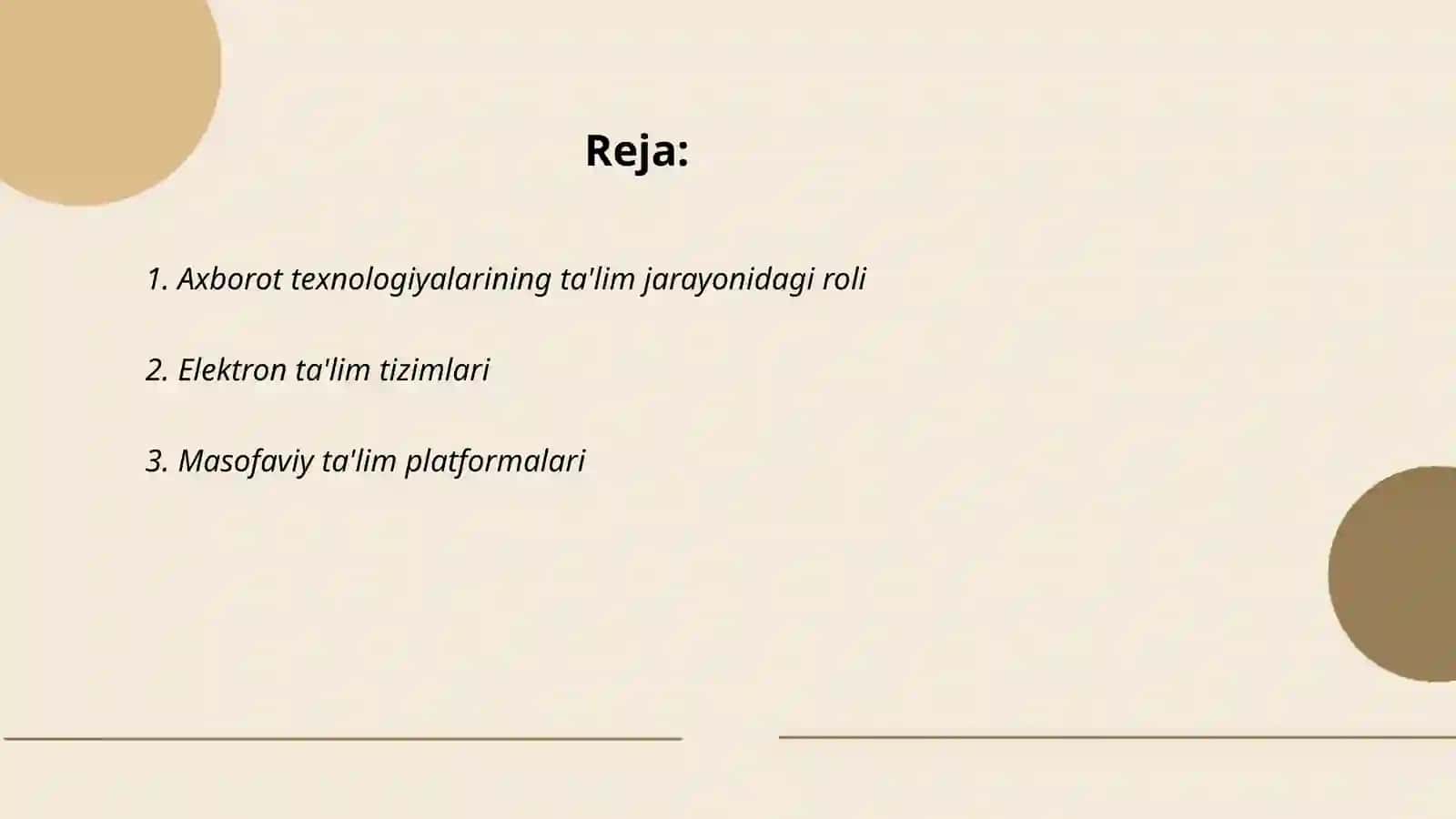 O'quv jarayonida axborot texnologiyalarining asosiy yo'nalishlari va uni tadbiq etish 2