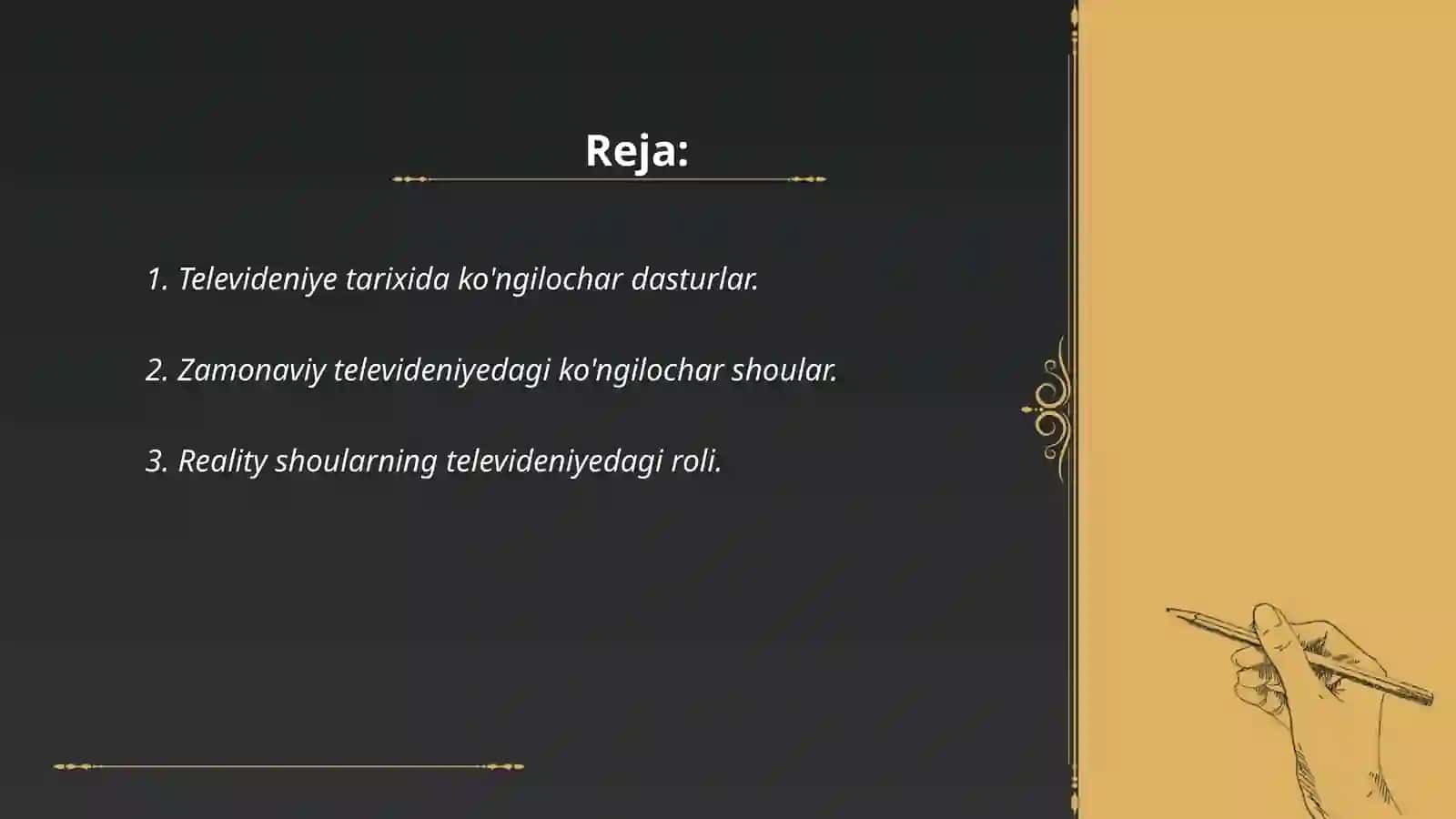 Televideniye ko'ngilochar sanoat sifatida 2