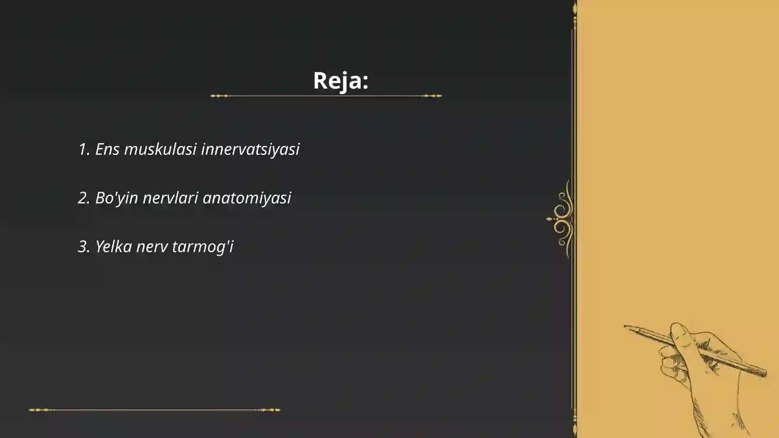 Bo'yin va yelka chigali asosiy tarmoqlari innervatsiyasi sohasi 2