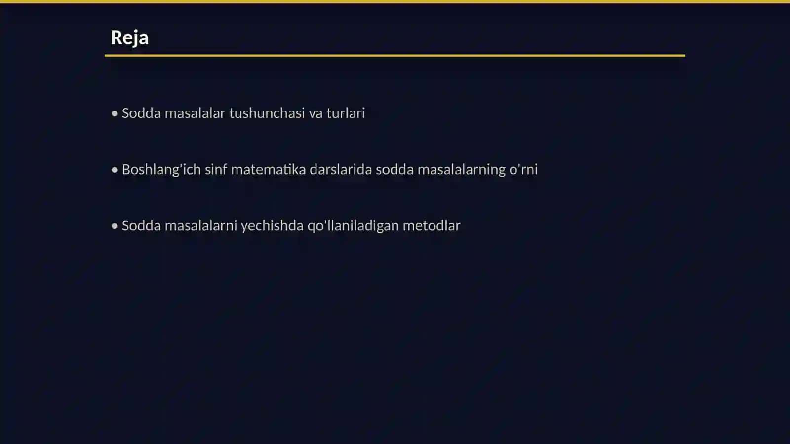 Uchinchi sinfda matematikadan sodda masalalar va ularni yechishga o'rgatish metodikasi 2