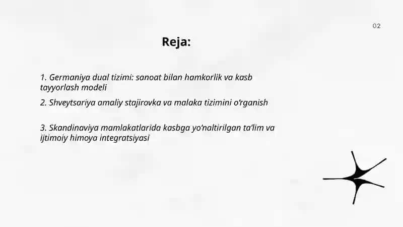 rivojlangan davlatlarning mutaxassislikka mos taʼlim tizimini o‘rganish 2