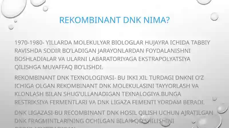 Rekombinant DNK 2