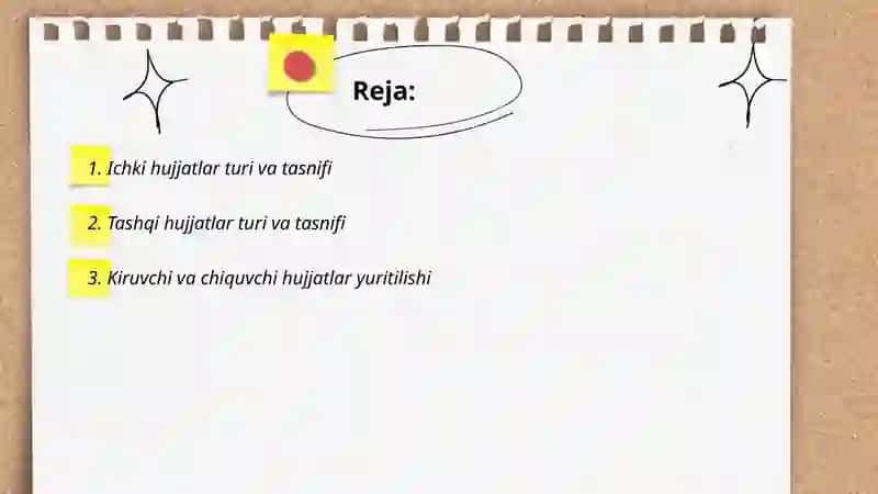 Ichki va tashqi hujjatlar 2