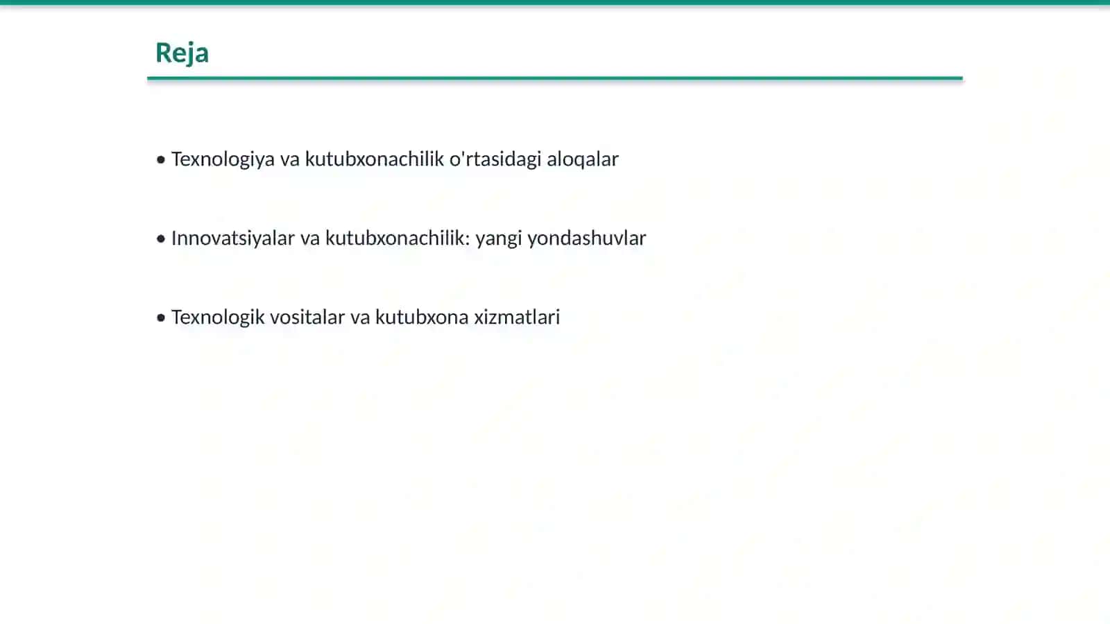 Texnologiya kutubxonachilik innovaysiyasining obekti sifatida 2