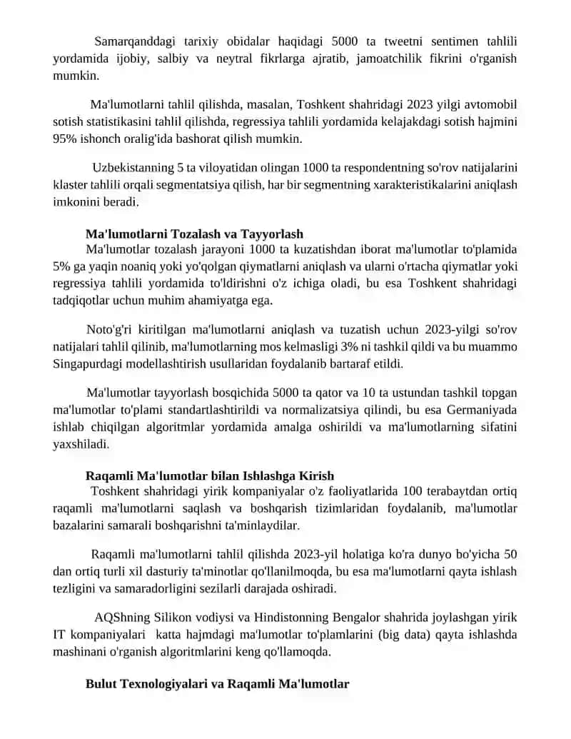 Raqamli Ma'lumotlar bilan ishlash 2