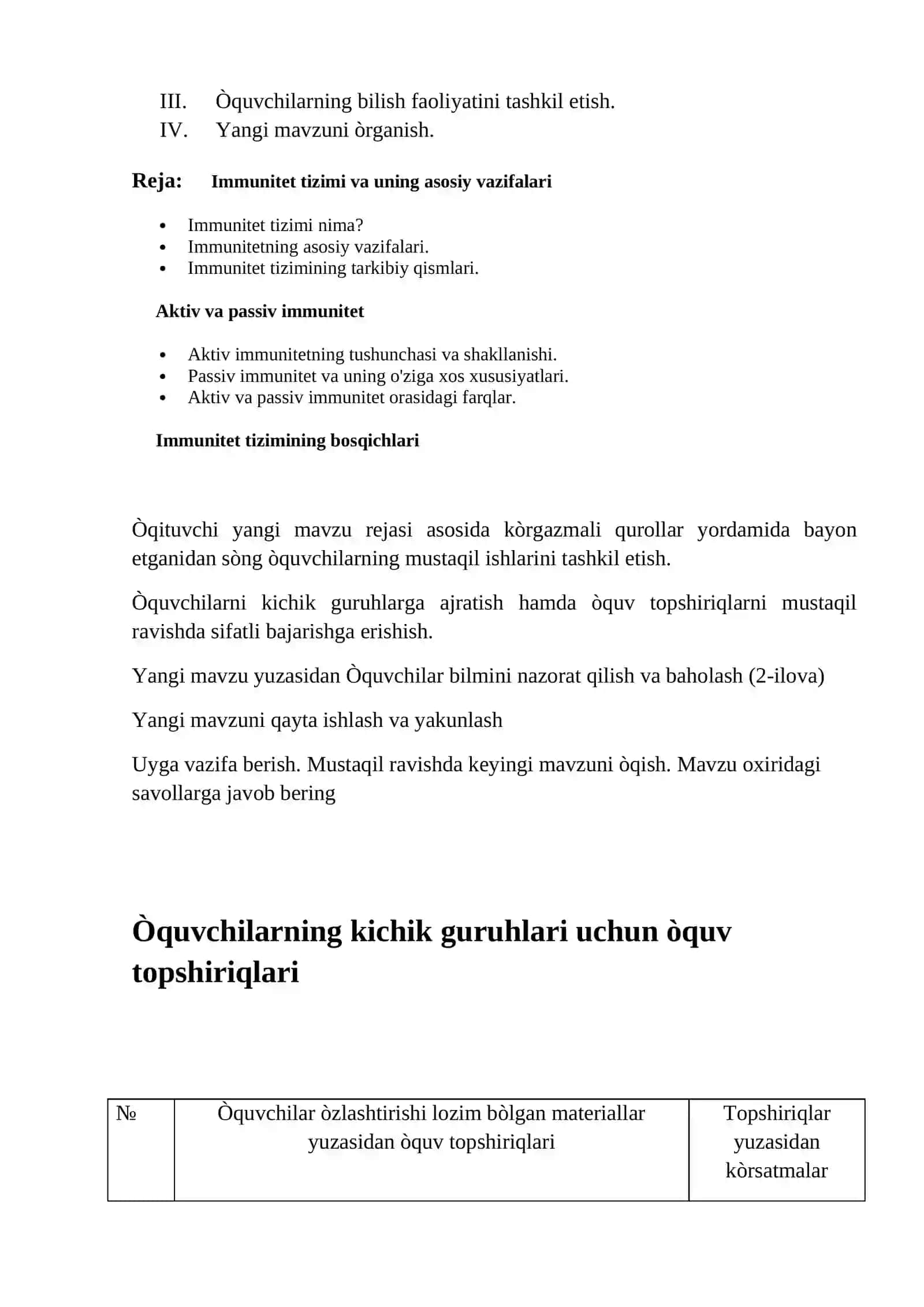 Immunitet. Aktiv va passiv immunitet. Immunitet bosqichlari va turlari. Klassik immunologiyaning asoschilari: Lui Paster I.IMechnikov va E Jennerlarning ishlari 2